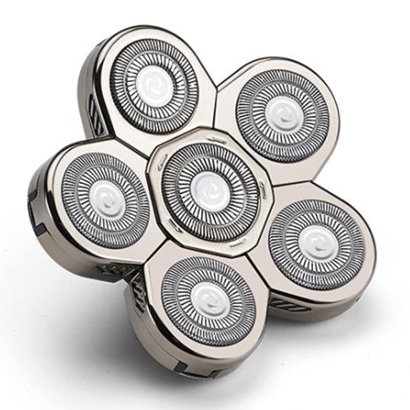 Premium Men's Electric Shaver Replacement Heads - 6-Blade Razor Cartridge for Bald & Close Shaves | Compatible with Major Electric Shaver Brands | Perfect for Travel, Daily Grooming & Sensitive Skin Care
