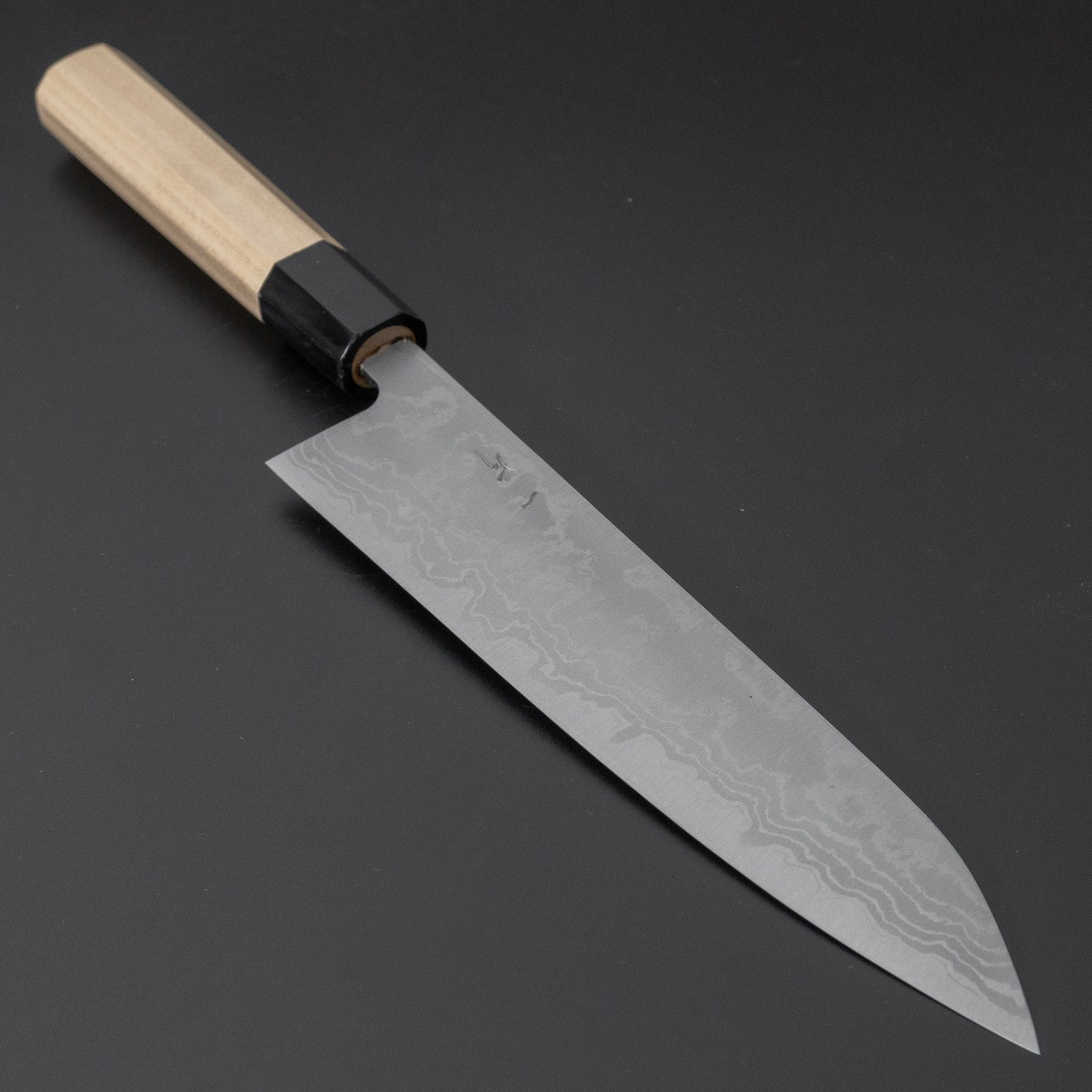 Hitohira GR Blue #2 Damascus Gyuto 210mm Japanese Chef Knife with Ho Wood Handle - Professional Kitchen Knife for Slicing, Dicing & Meat Cutting