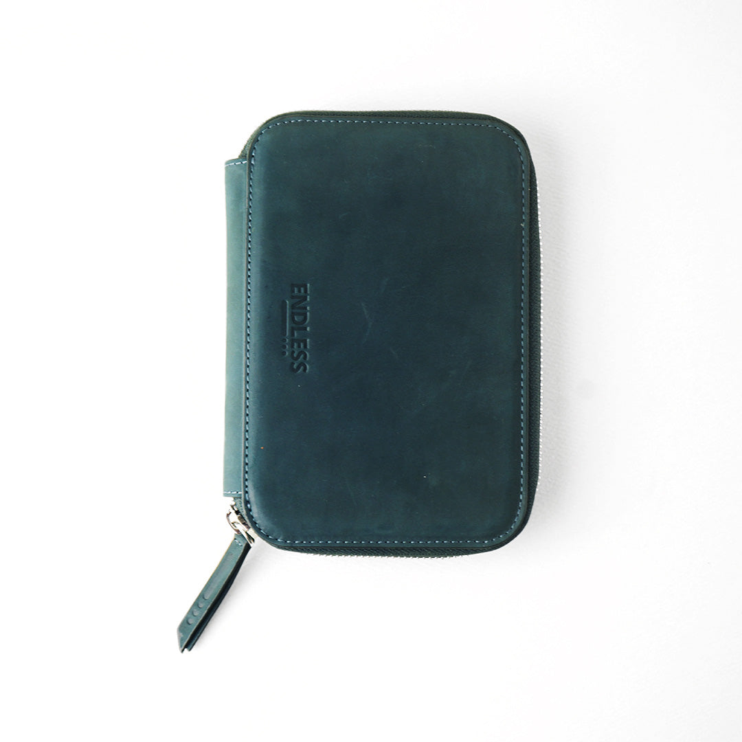 Premium Leather Adjustable 5-Pen Pouch - Blue | Stylish Organizer for Writers, Students & Professionals | Perfect for Office, School & Travel Use