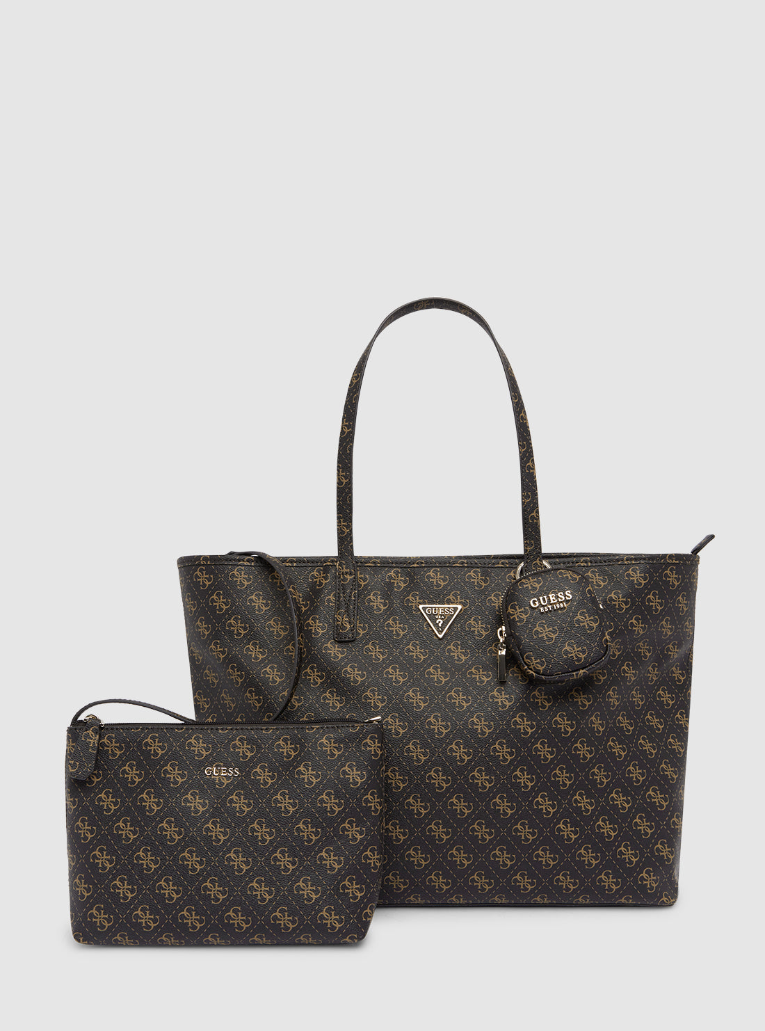 Premium Brown Leather Tote Bag with Logo - Large Capacity Work & Travel Tote for Women - Perfect for Office, Gym, Shopping & Weekend Getaways