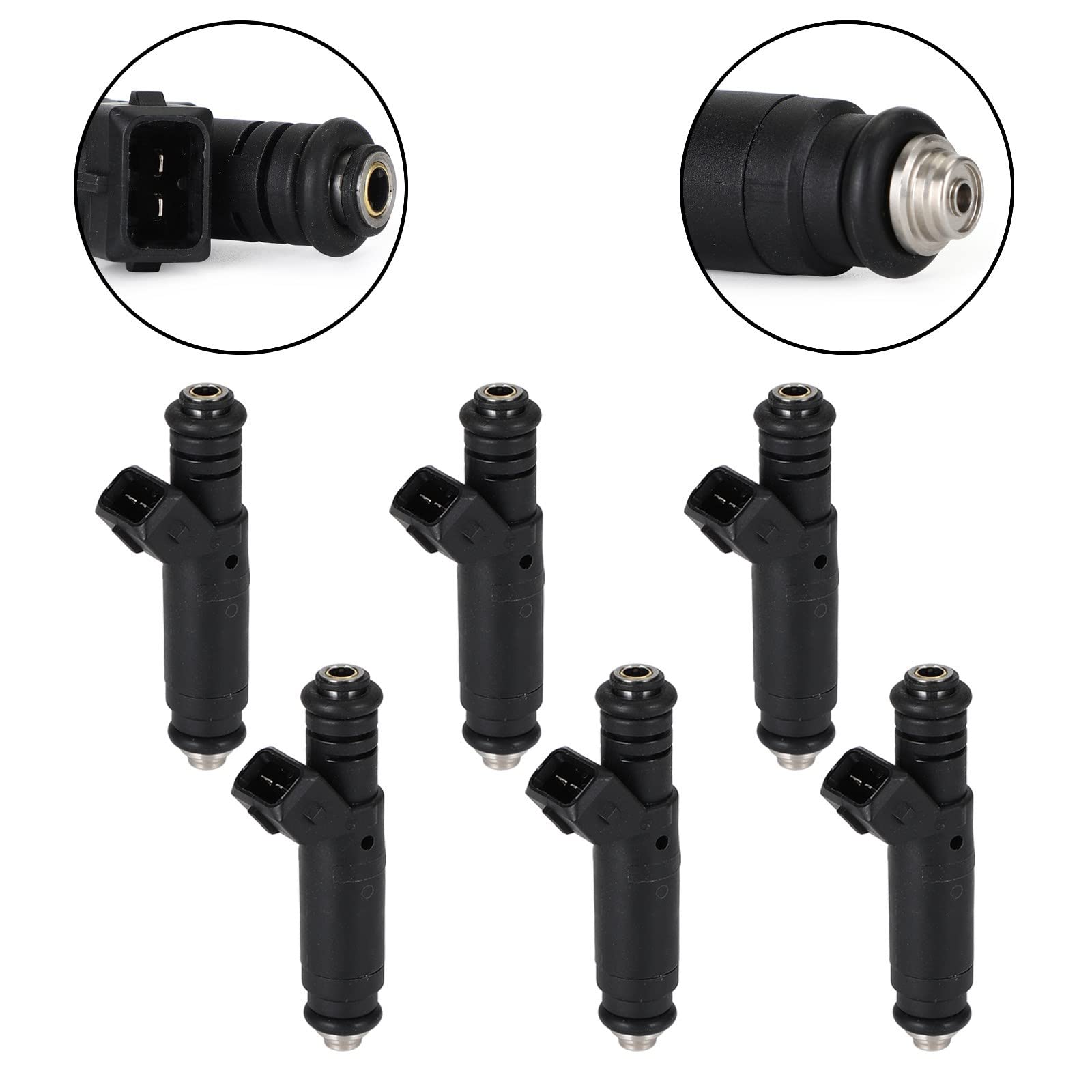 6Pcs 60LB 630cc Fuel Injectors FI114961 - Compatible with Siemens Deka, VW, BMW, GM AGU EV1 - High Performance Fuel Injection System for Car Upgrades & Engine Tuning