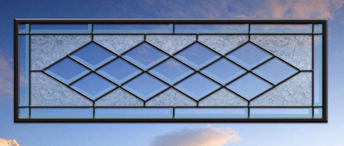 Custom Beveled Diamond Stained Glass Window - Handcrafted Art Glass for Home Decor, Church & Interior Design | Perfect for Doors, Windows & Room Dividers