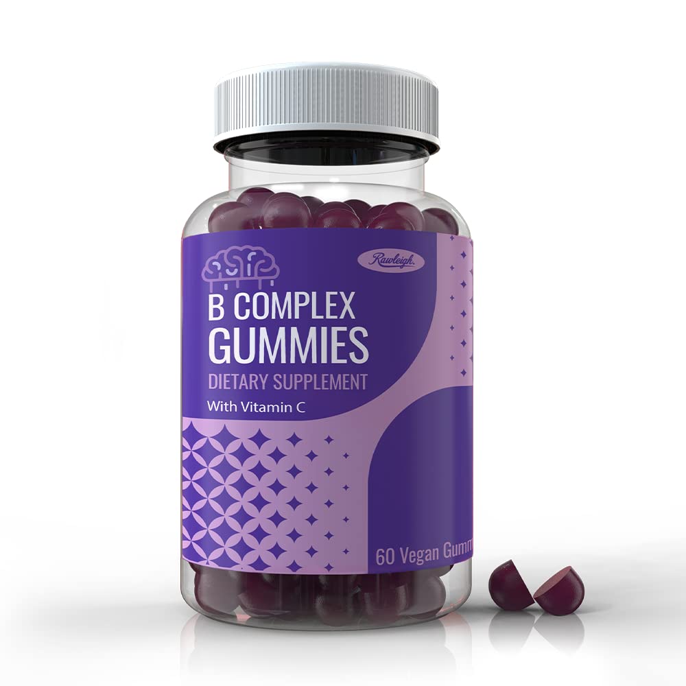Rawleigh's Vegan B Complex Gummies with Vitamin C - Immune Support & Energy Boost - Delicious Berry Flavor (60 Count) - Perfect for Daily Wellness & On-the-Go Nutrition