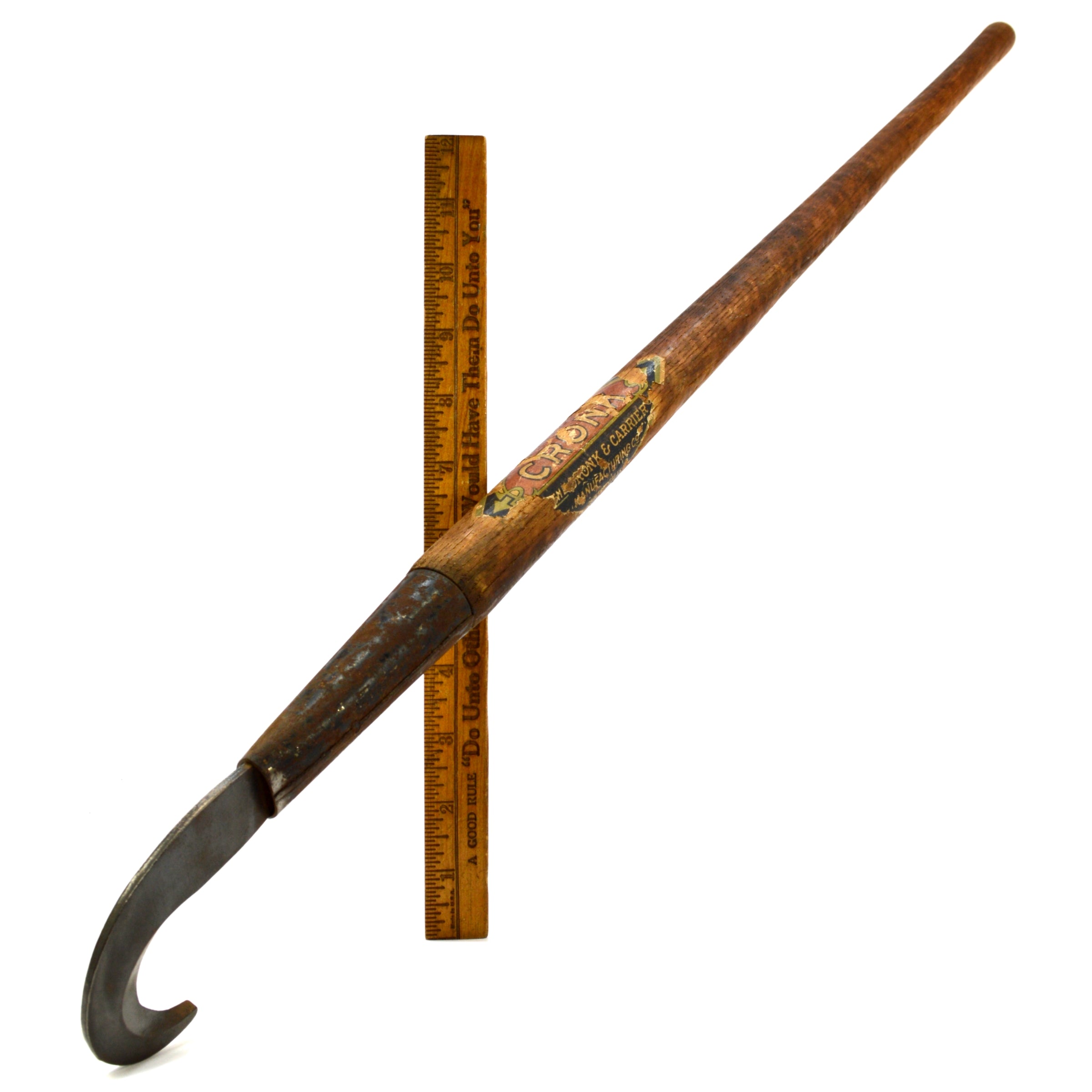 Vintage Antique Pruning Hook Blade by Cronk & Carrier Mfg. Co - Rare Gardening Tool for Vineyard & Orchard Care - Elmira, NY Collectible Shears for Professional Gardeners & Plant Enthusiasts
