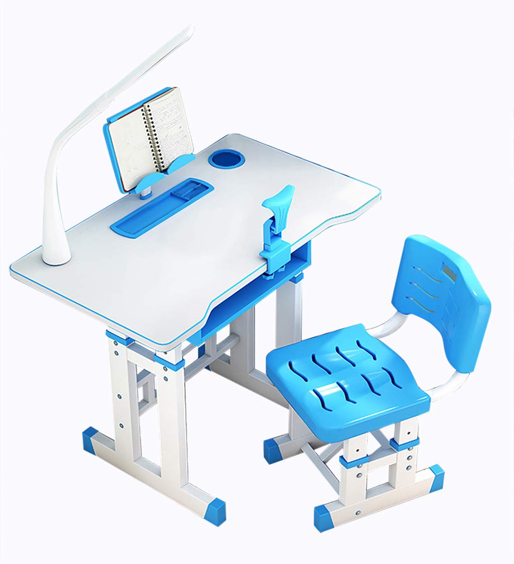Adjustable Kids Study Desk & Chair Set with Lamp - Perfect for Home Learning