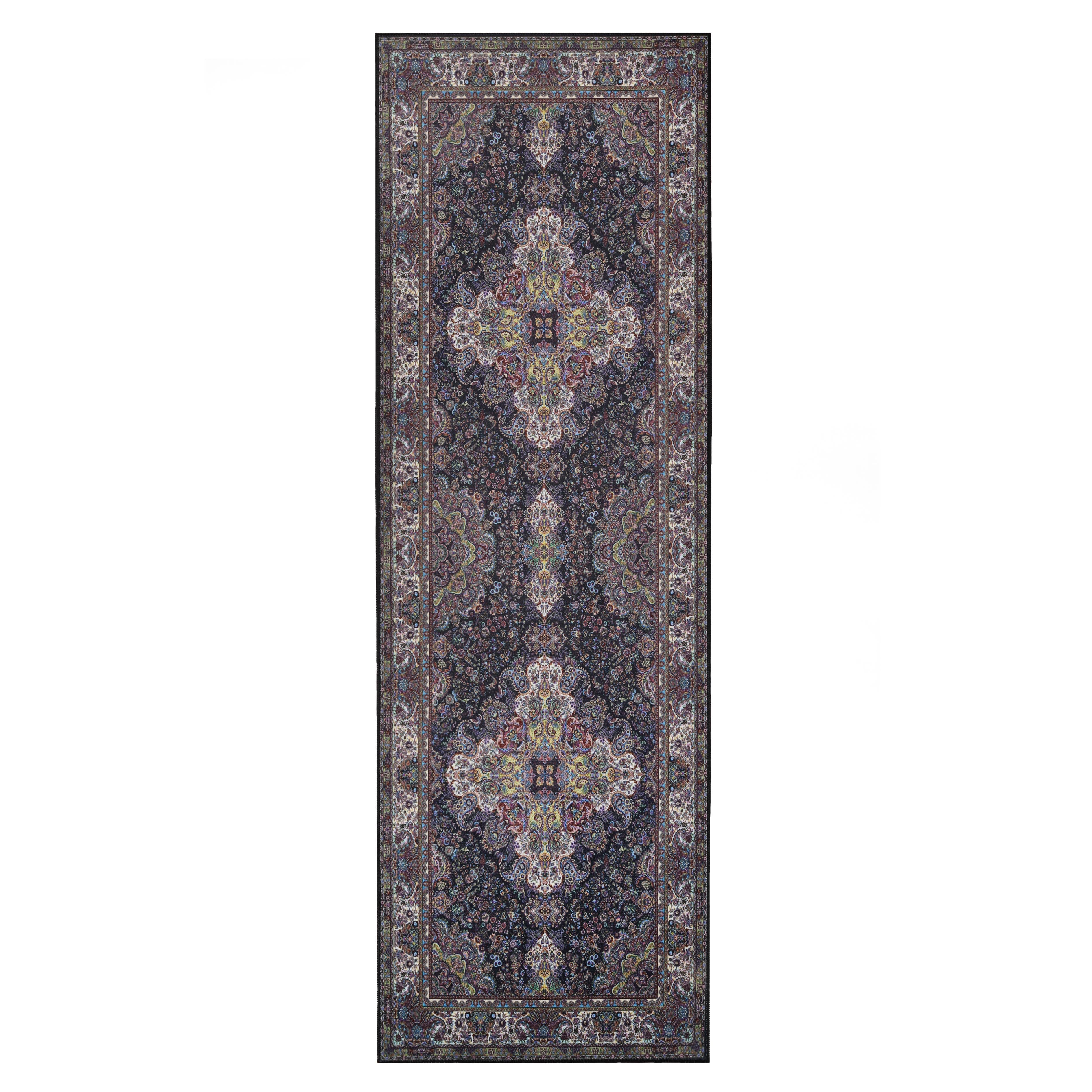Flamingo Medallion Machine Washable Indoor Area Rug - Non-Slip Soft Living Room Carpet Runner for Bedroom, Hallway & Entryway Decor