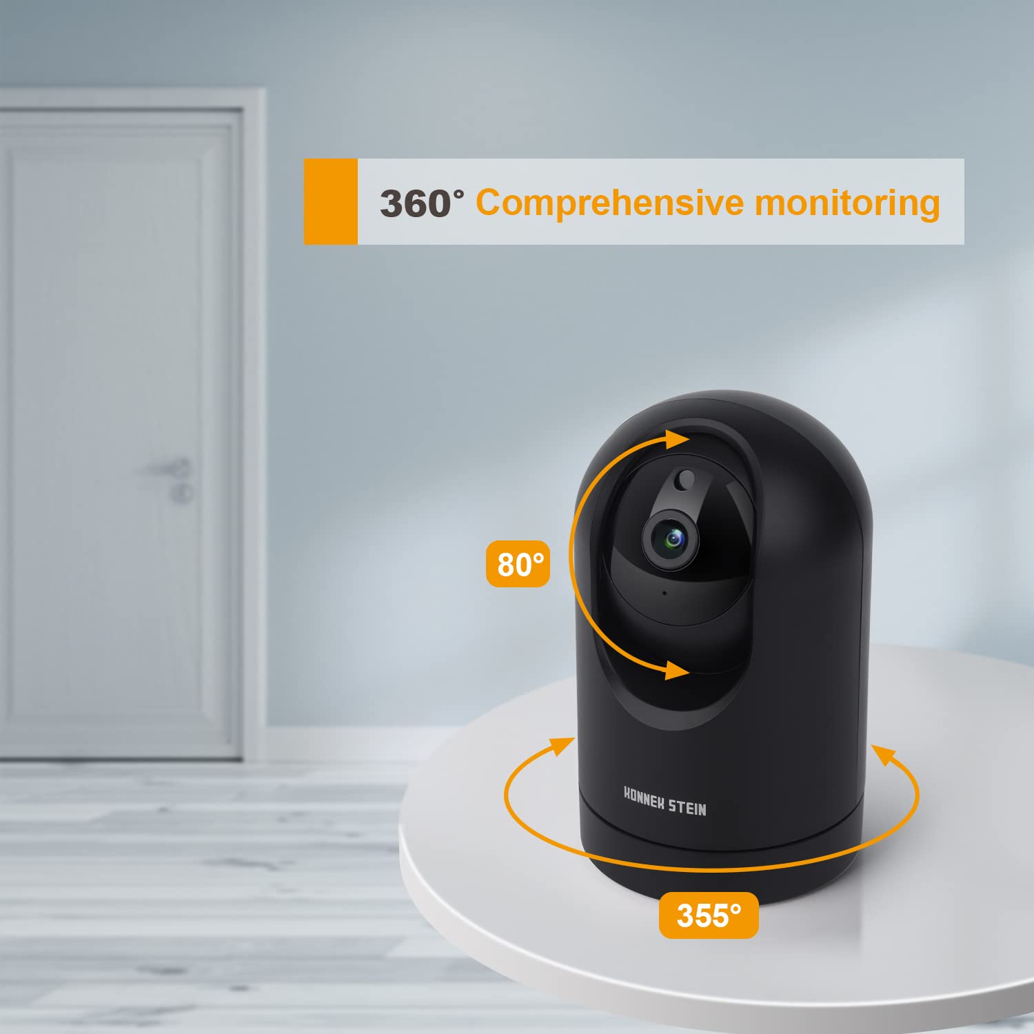 2K Wireless Indoor Security Camera with AI Human Motion Detection, 2.4G/5G Dual-Band WiFi, Two-Way Audio & Night Vision - Smart Home IP Camera for Baby/Pet Monitoring & App Remote Control (Black)
