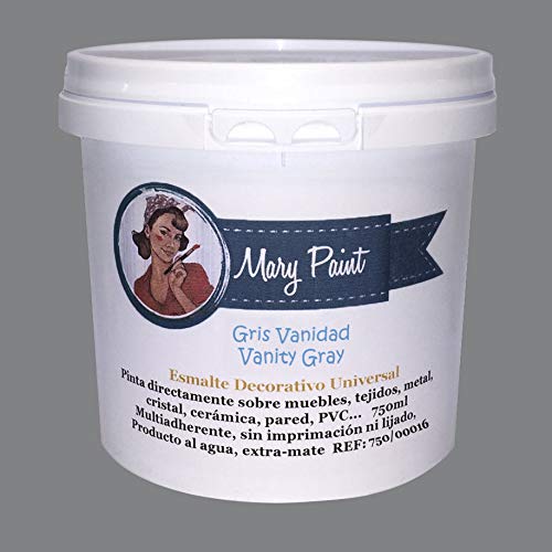Matte Water-Based Multi-Surface Chalk Paint 250ml (Vanity Gray) - Perfect for Furniture Restoration, DIY Home Decor & Craft Projects