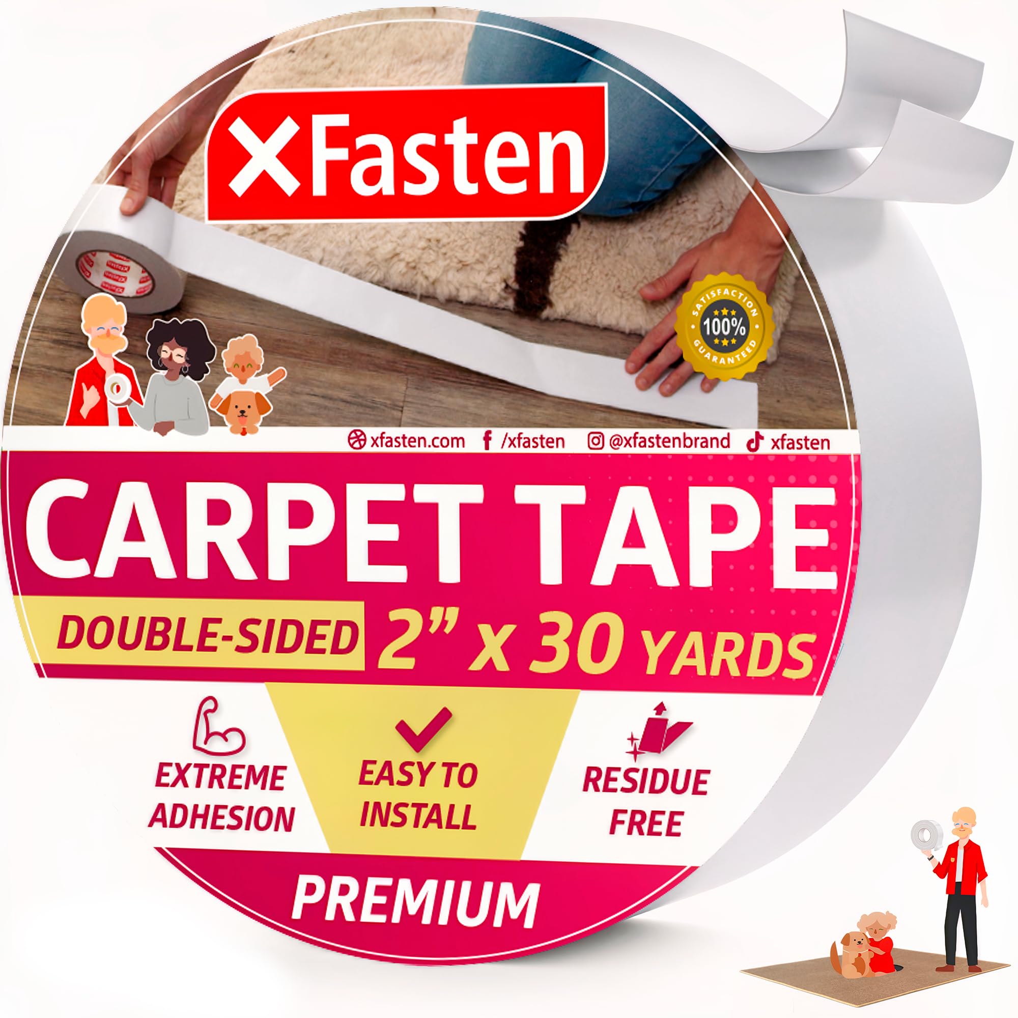 XFasten Double Sided Carpet Tape 2
