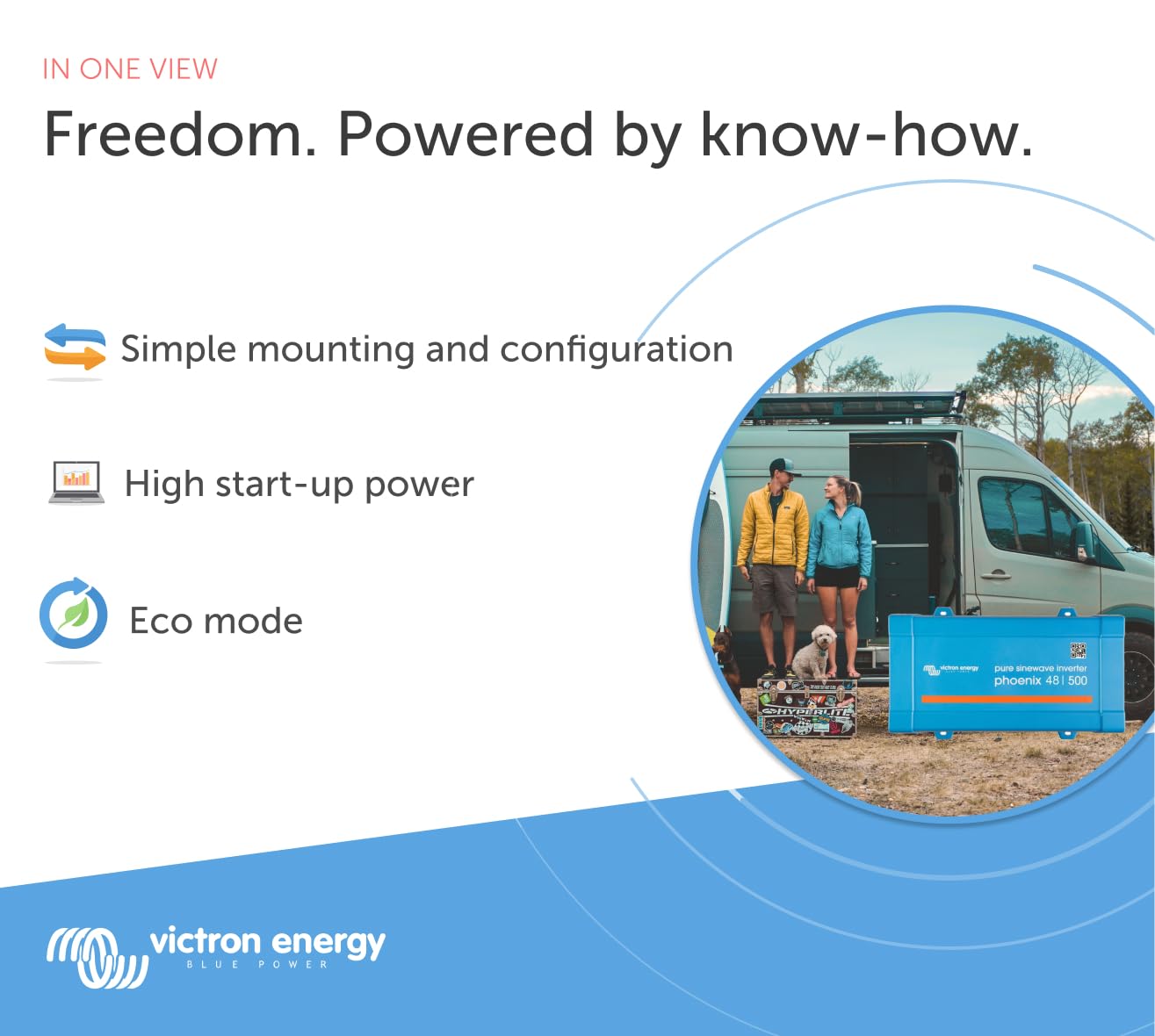 Victron Energy 500VA 48V to 120V Pure Sine Wave Power Inverter - Reliable AC Power for RVs, Solar Systems & Off-Grid Applications
