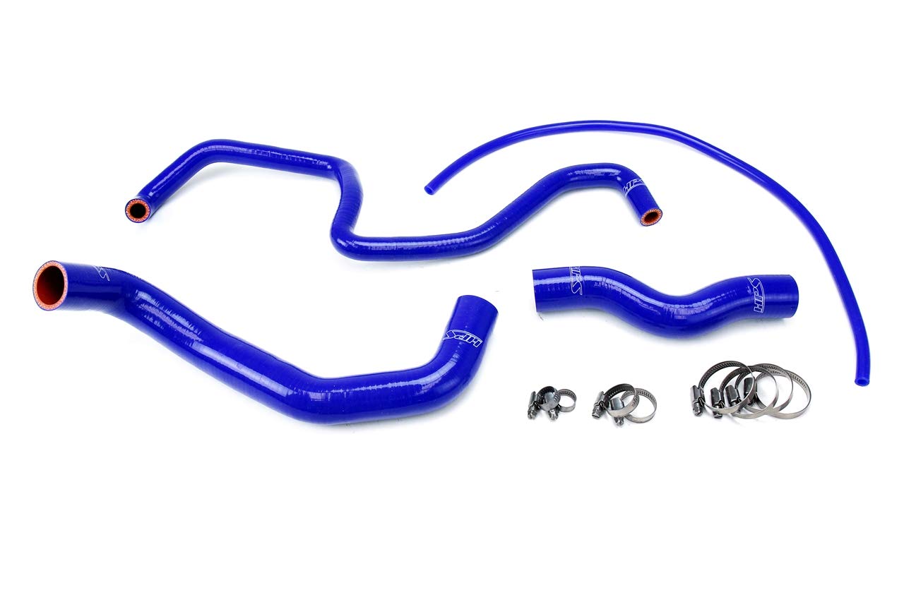 HPS 57-1048-BLUE-2 Blue Silicone Radiator Coolant Hose Kit - High Performance Cooling Solution for Cars, Trucks & SUVs - Perfect for Engine Upgrades & Maintenance