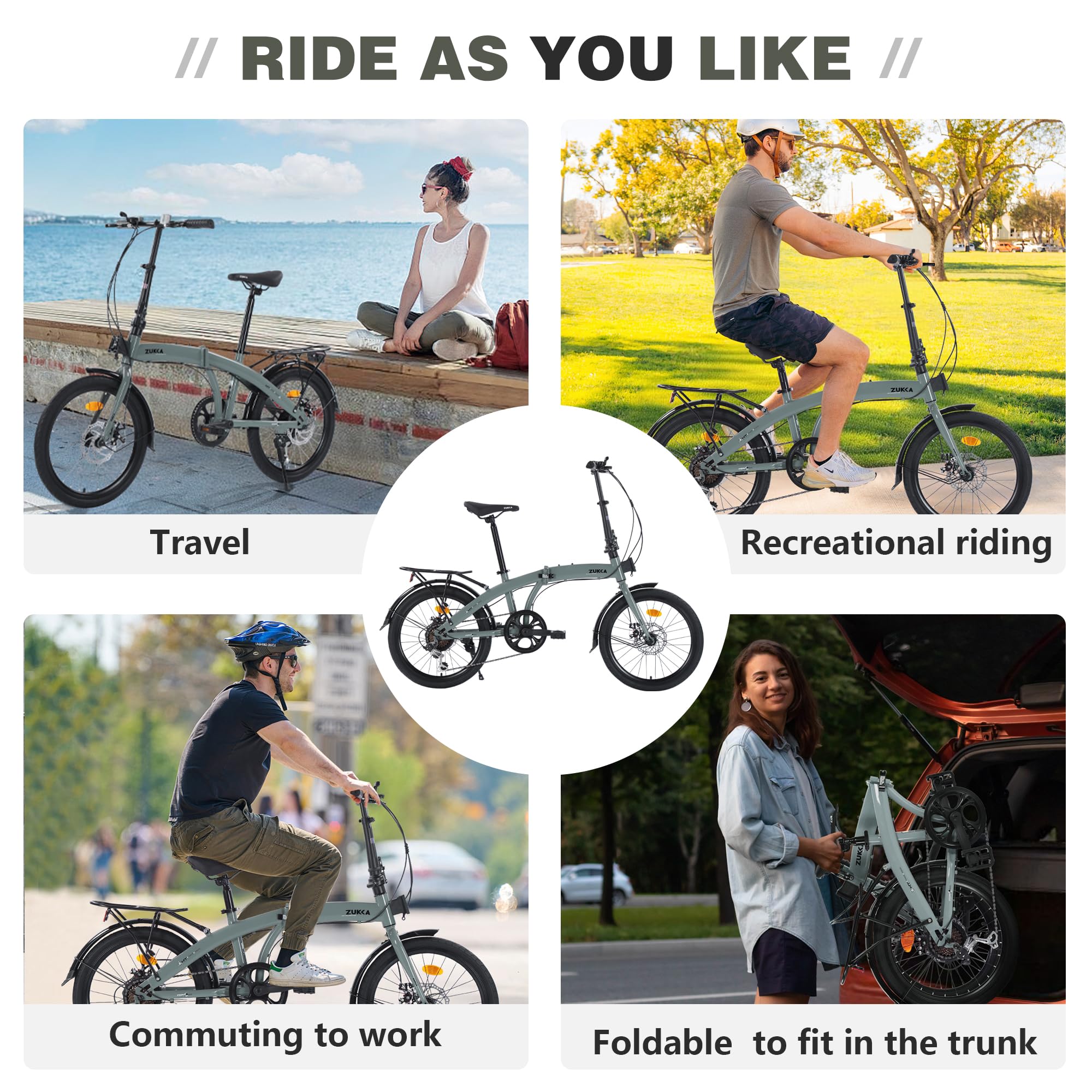 **MEGHNA 20-Inch Folding Bike with Dual Disc Brakes & 7-Speed Gears - Portable Foldable Bicycle with Rear Rack & Fenders - Ideal for Commuting, School, Travel, and Urban Riding for Men, Women & Teens**