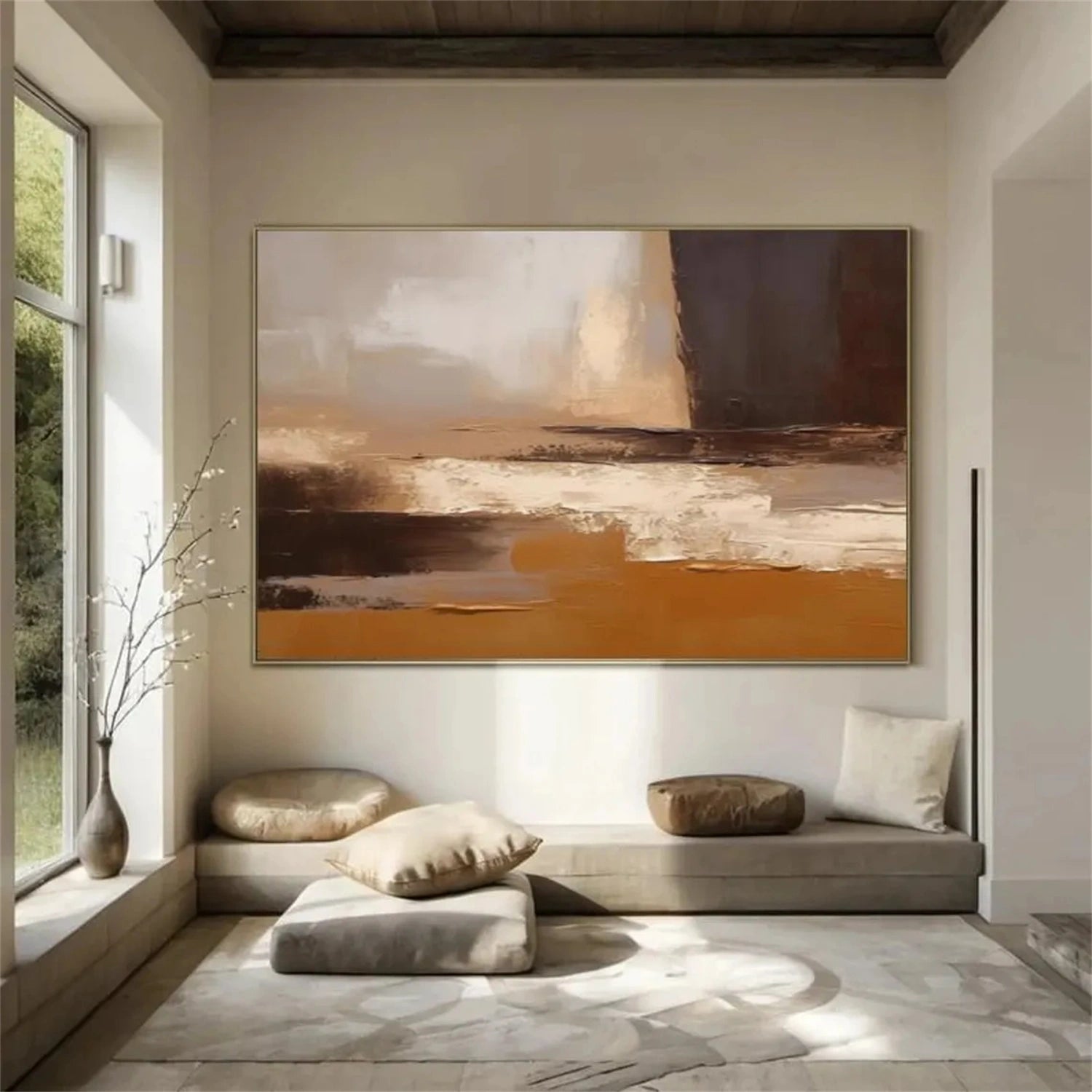 Abstract Painting #AB 268 - Modern Wall Art for Living Room, Bedroom & Office Decor | Large Canvas Artwork for Home & Commercial Spaces
