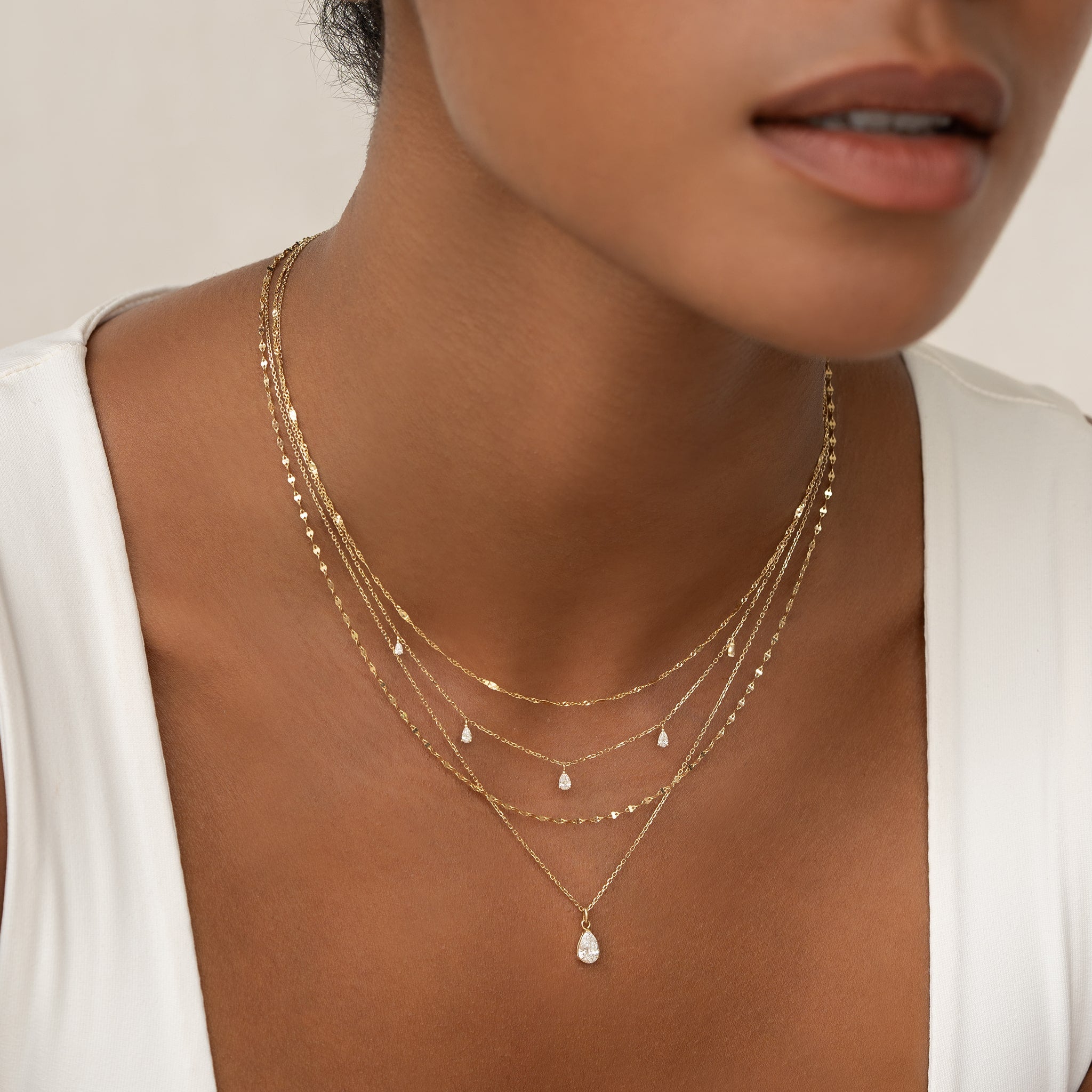 14K Gold Shimmer Chain Necklace for Women - Elegant Layering Jewelry for Daily Wear, Party & Special Occasions