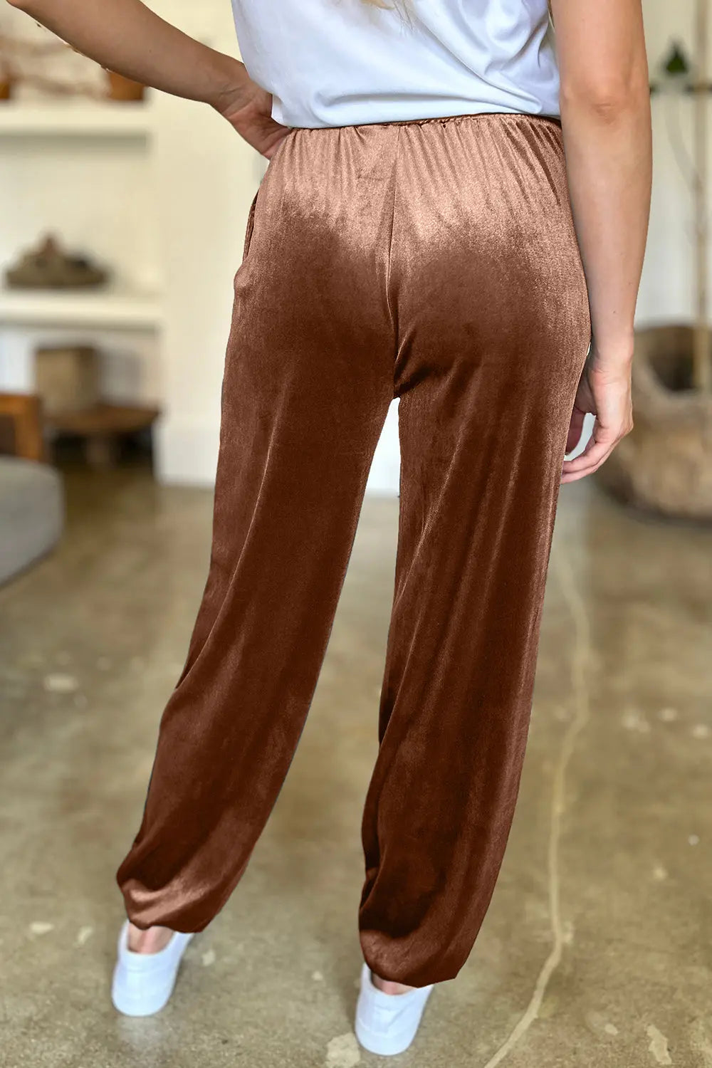 Comfortable Stretch Pocketed Elastic Waist Joggers for Women - Soft Lounge Pants for Running, Yoga & Casual Wear
