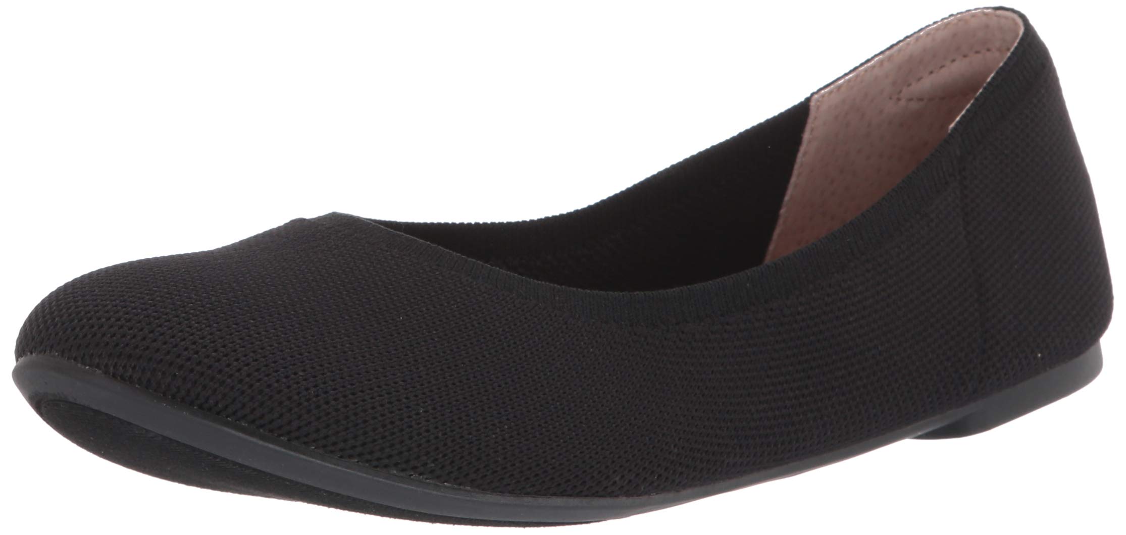 Amazon Essentials Women's Knit Ballet Flat Shoes - Comfortable Slip-On Loafers for Casual Wear, Office & Travel - Lightweight & Breathable Knit Fabric