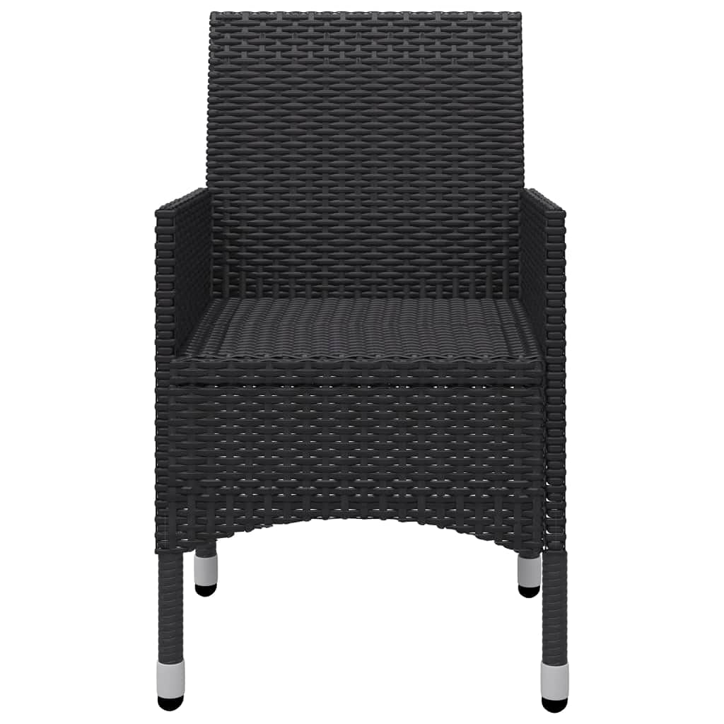 All-Weather 3-Piece Outdoor Wicker Patio Furniture Set - Poly Rattan & Acacia Wood Bistro Dining Conversation Set for Porch, Balcony, Yard - Perfect for Outdoor Entertaining & Relaxation