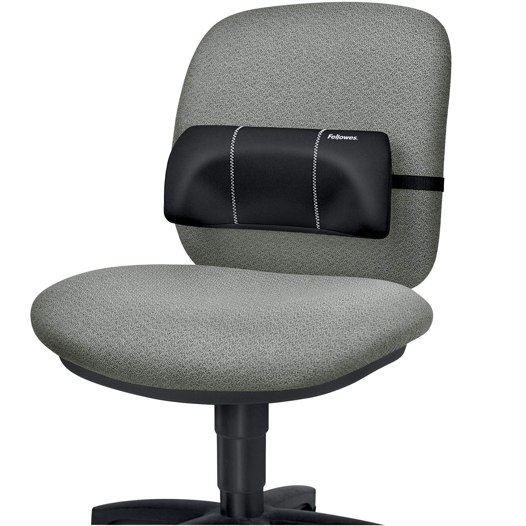 Fellowes 9190701 Ergonomic Lumbar Back Support Cushion - Black, Office Chair Comfort for Posture & Pain Relief - Perfect for Home, Office & Car Use
