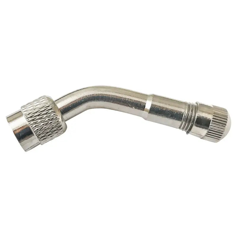 Chrome Bent Valve Extension - Universal Fit for Tires, Trucks & SUVs - Durable Metal Air Valve Stem Extender - Perfect for Off-Roading, Car Wash & Low-Clearance Vehicles