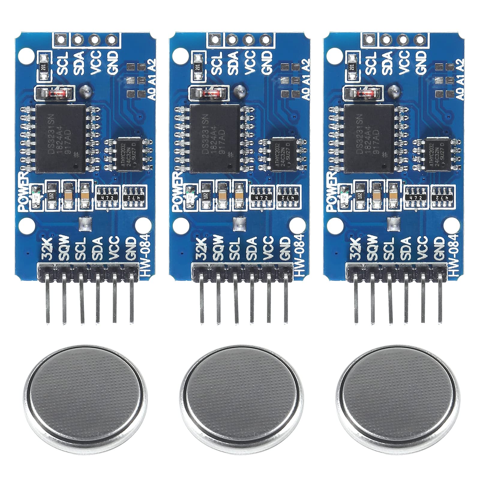 3PCS DS3231 High Precision Real Time Clock Module with AT24C32 IIC RTC Sensor - Timer Alarm Clock for Arduino & Raspberry Pi - Perfect for DIY Electronics, IoT Projects, and Time-Sensitive Applications