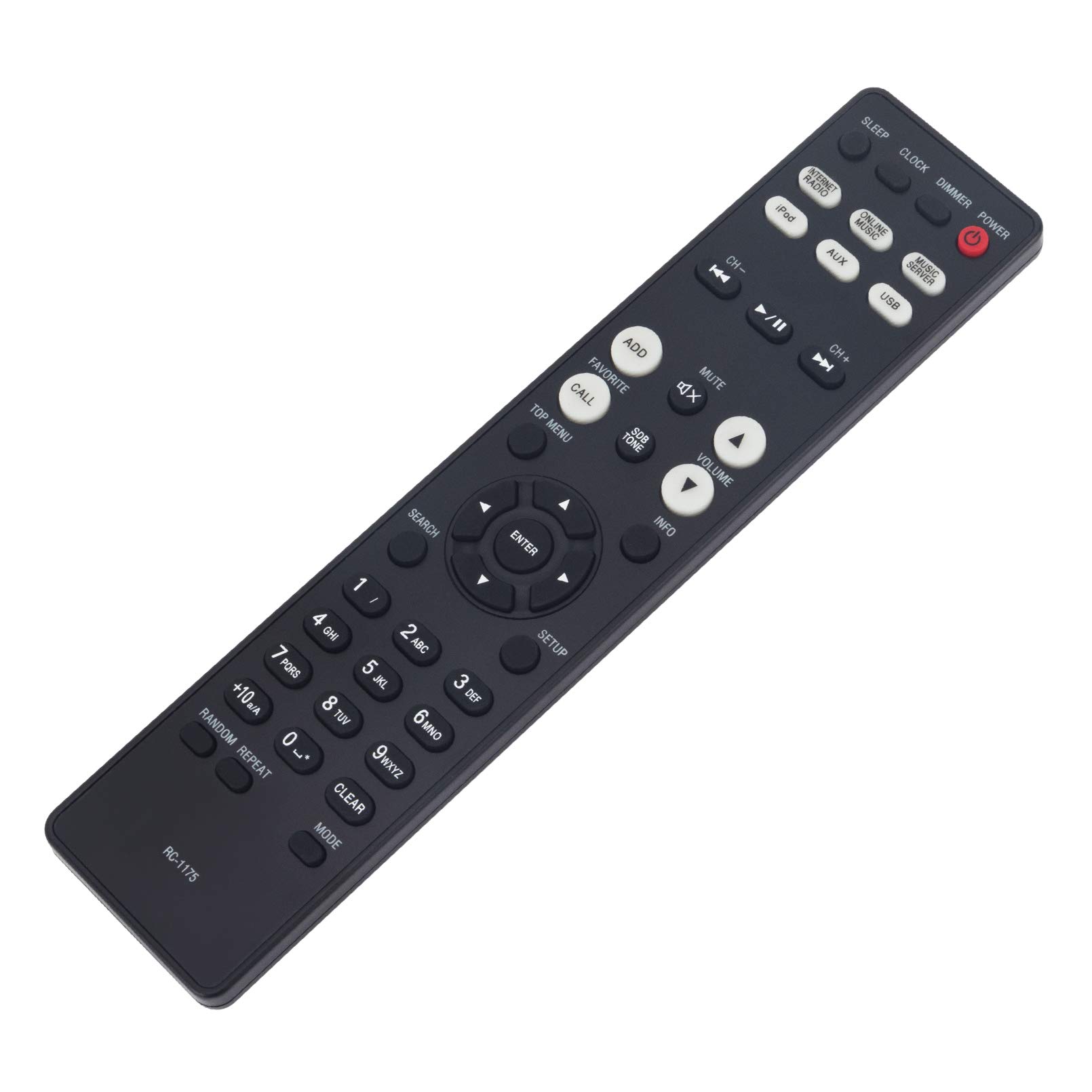Original Remote Control Replacement for DENON CD Receiver DRA-N5 DRAN5 RCD-N5 RCDN5 RC1175 RC-1175 - Perfect for Home Theater & Audio System Setup