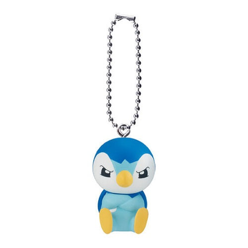 Bandai 1 Inch Mini Figure - Pokemon Expressions of Piplup Anime Swing Mascot | Collectible Toy for Kids, Fans & Gift Ideas | Perfect for Display, Play & Anime Collections