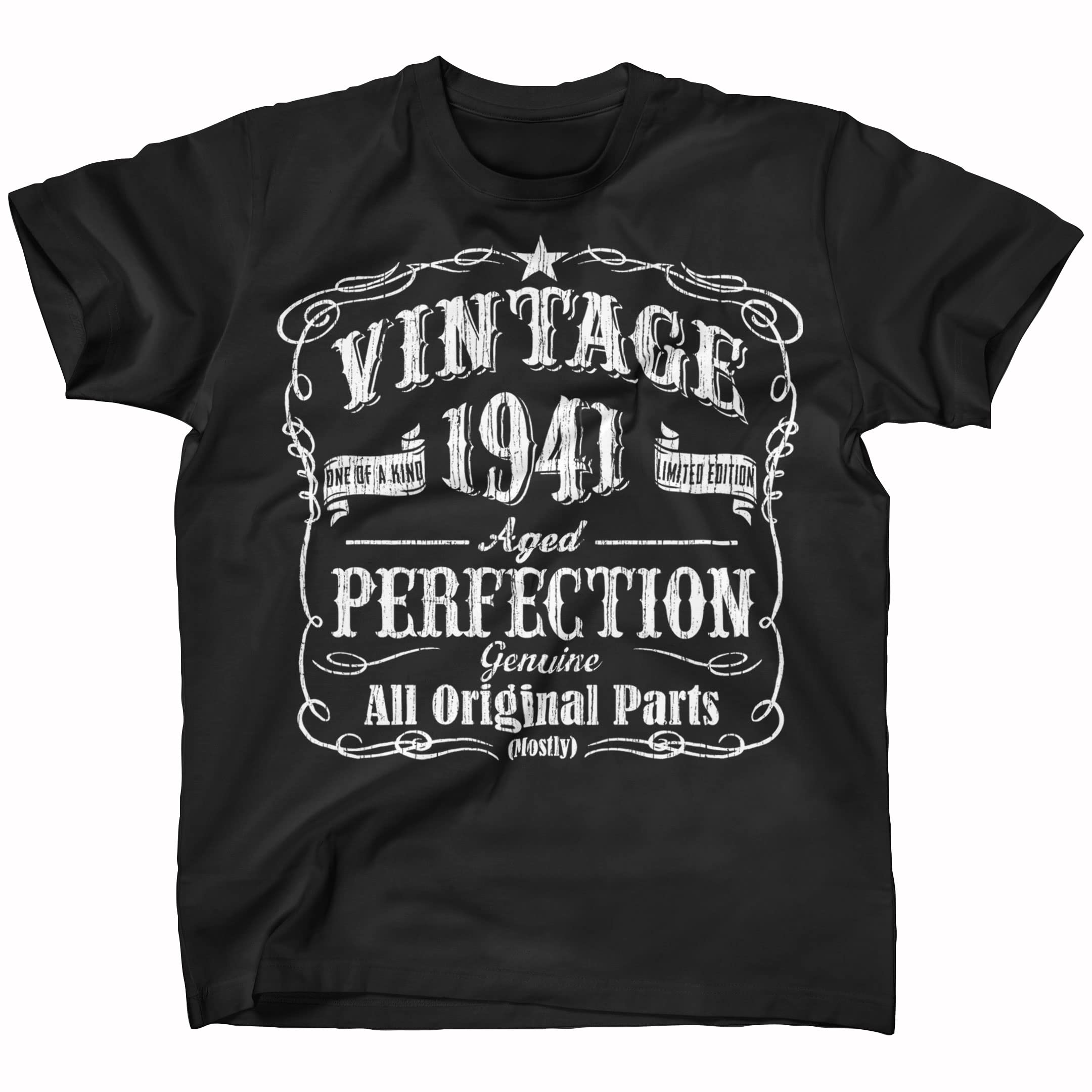 Vintage 1940s Retro T-Shirt for Men - 82nd Birthday Gift Idea for 80 Year Old - Perfect for Birthday Parties & Family Celebrations