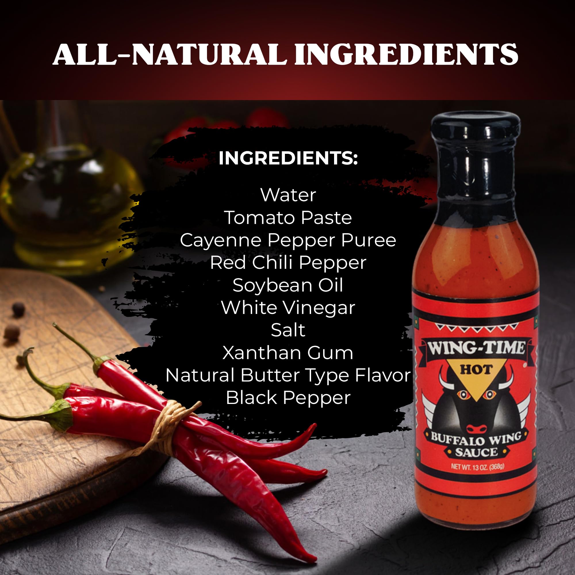 Best Buffalo Wing Sauce - Wing Time Hot Sauce, 13oz (Pack of 2) - Perfect for Game Day, Parties & BBQ | Authentic Restaurant-Style Spicy Chicken Wing Sauce