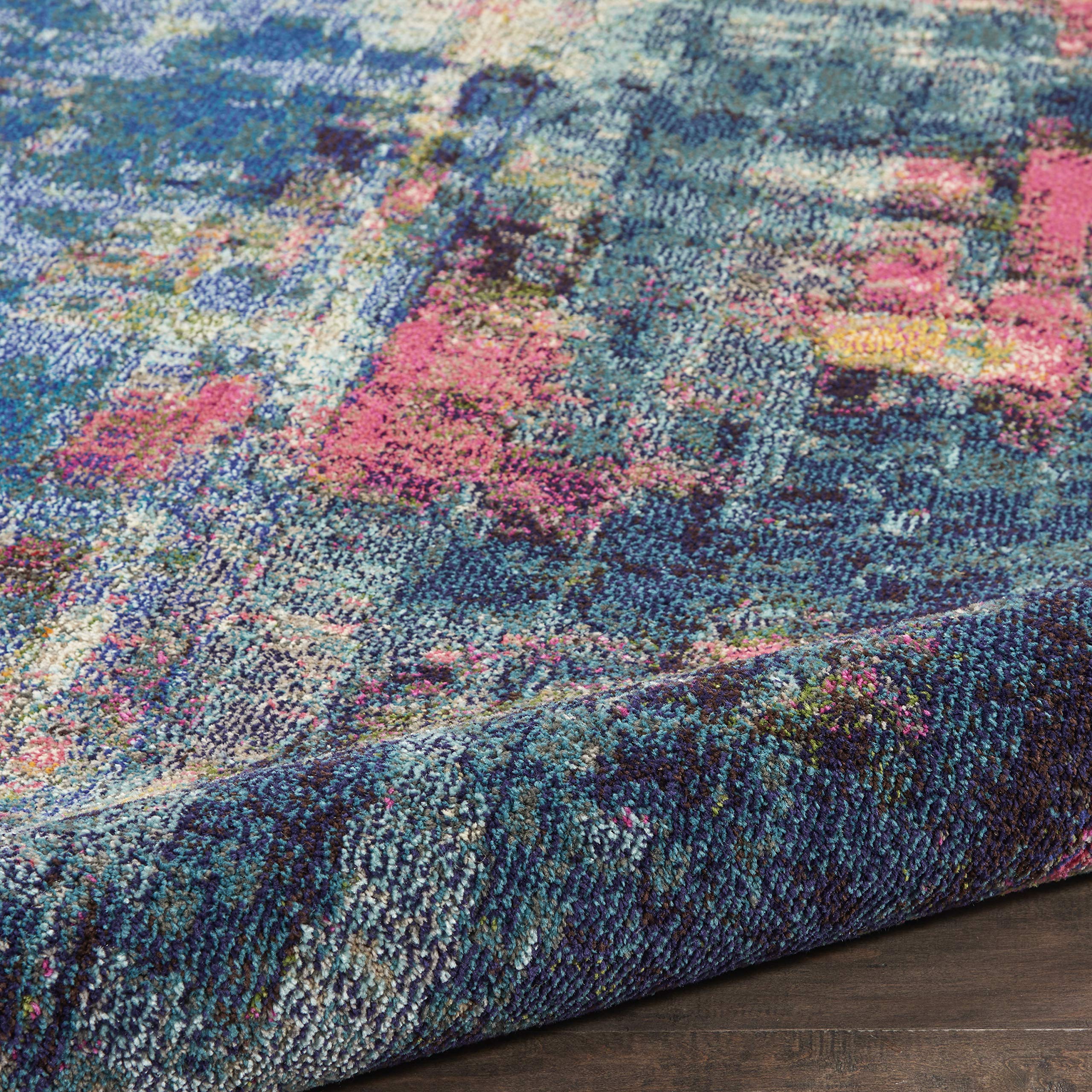 Nourison Celestial Blue/Yellow 10' x 14' Contemporary Abstract Area Rug | Non-Shedding & Easy Cleaning | Perfect for Bedroom, Living Room, Dining Room & Kitchen Decor