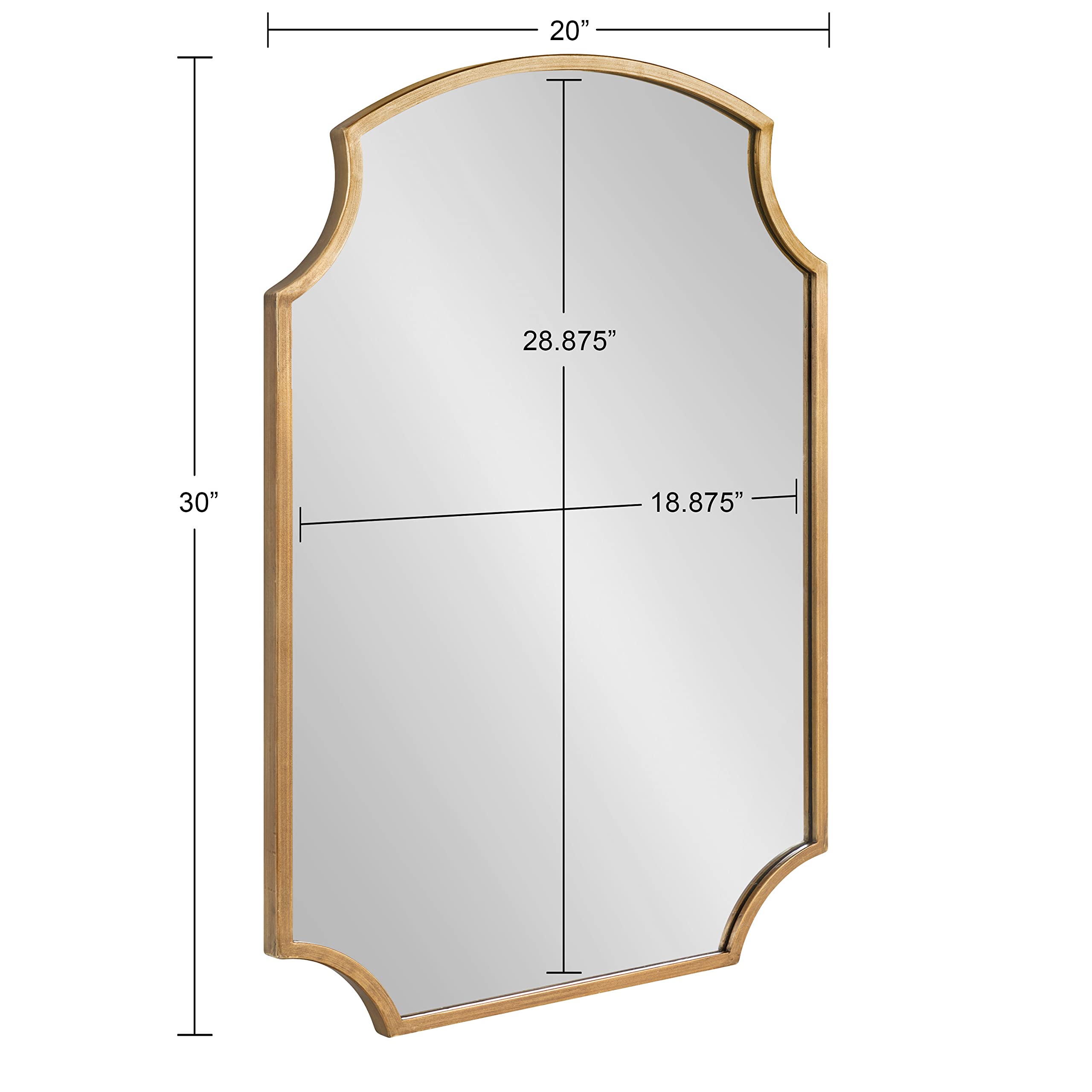 Kate and Laurel Carlow Modern Scalloped Mirror - 20
