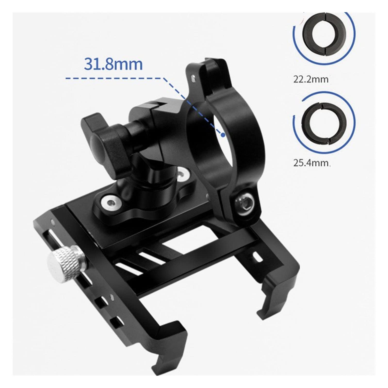 Durable Aluminum Alloy Bike Phone Mount - 360° Rotatable Motorcycle Handlebar Phone Holder for iPhone & Android (Purple) - Perfect for Cycling, Commuting & Outdoor Adventures