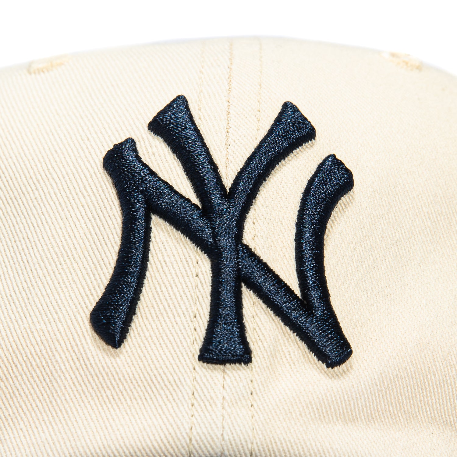 New York Yankees Adjustable Baseball Cap - 47 Brand Cleanup Hat in Stone & Navy | Perfect for Games, Fan Gear & Casual Wear
