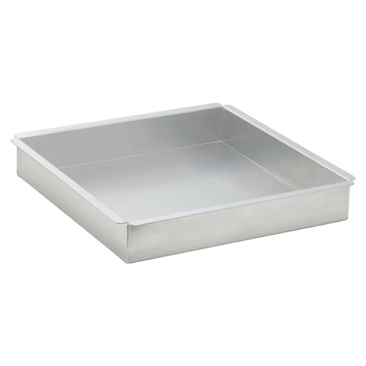 Winco 12-Inch Square Aluminum Cake Pan - 2-Inch Deep - Heavy Duty Baking Pan for Brownies, Sheet Cakes & Bars - Commercial & Home Baking - Oven Safe & Non-Stick Surface