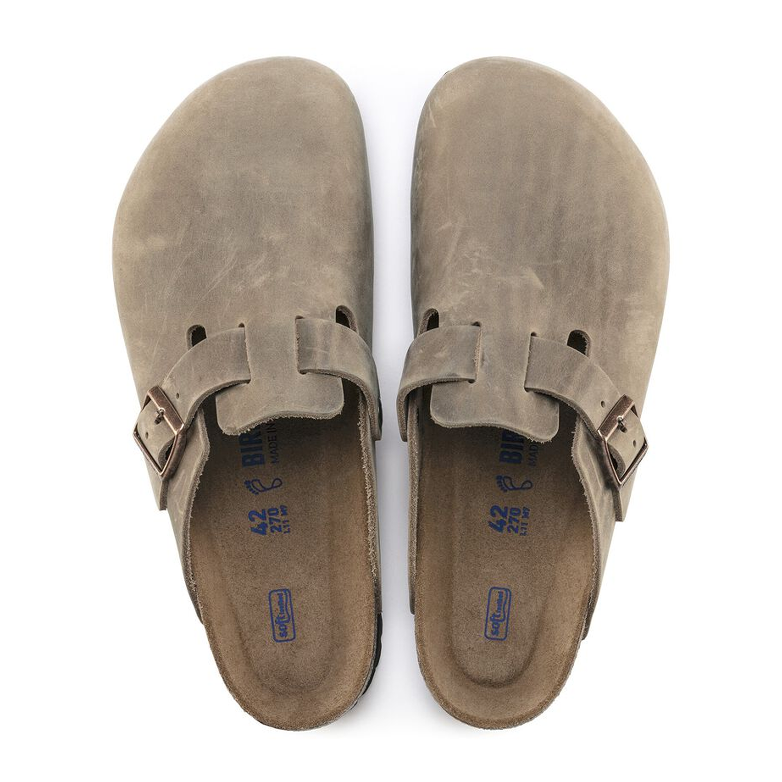 Birkenstock Boston Soft Footbed Clogs for Men - Comfortable Tobacco Oiled Leather Slip-On Shoes | Perfect for Casual Wear, Home & Office