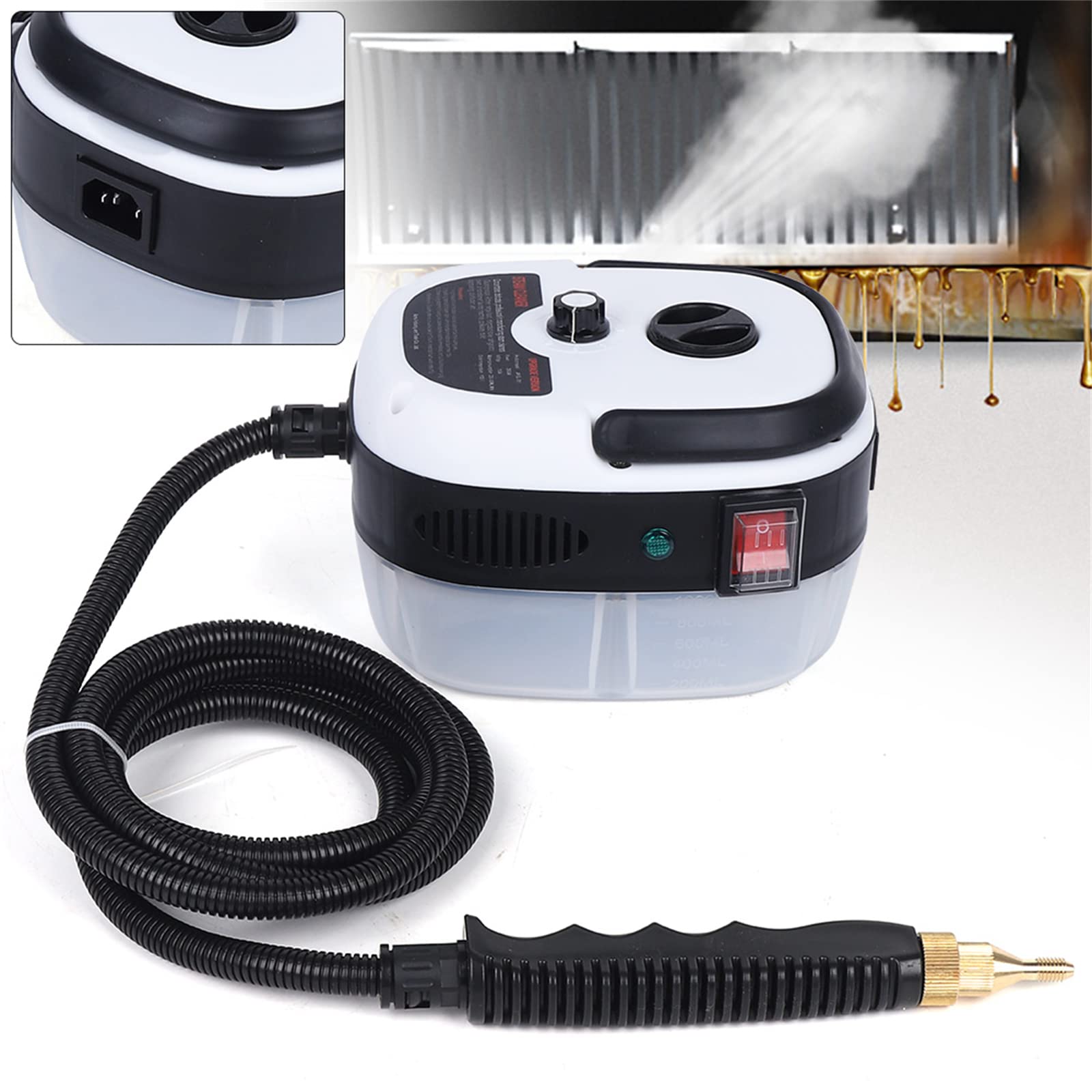2500W Handheld Steam Cleaner - High Temperature Pressurized Commercial Steamer for Furniture, Car & Home Cleaning | Portable Deep Cleaning Machine for Upholstery, Floors & Auto Detailing