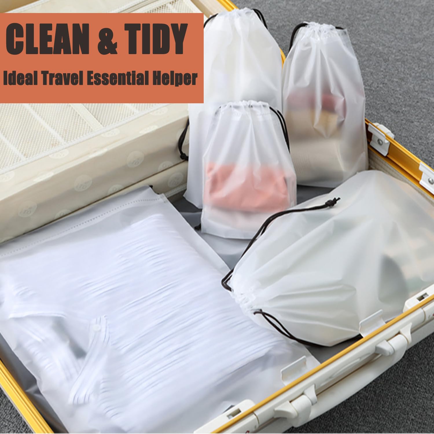 20 Pack Clear Shoe Bags for Travel - 11.8