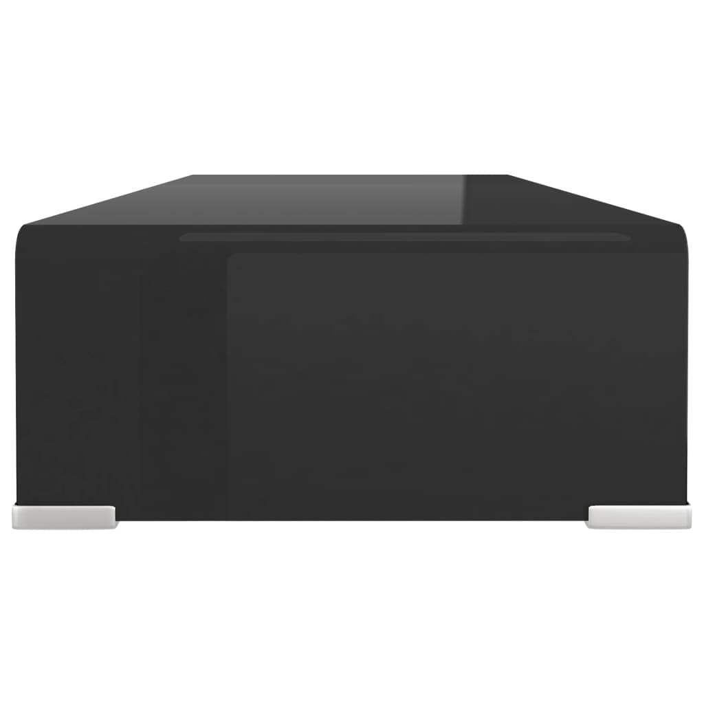 Black Glass TV Stand & Monitor Riser 27.6