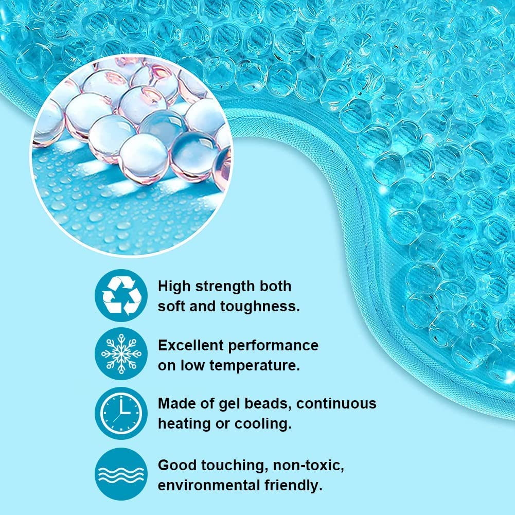 Calyrex Cooling Gel Ice Eye Mask - Reusable Hot & Cold Therapy for Stress Relief, Headaches, Migraines, Puffy Eyes & Dark Circles | Soothes Dry Eyes & Reduces Eye Bags (Blue) | Perfect for Relaxation, Travel & Post-Surgery Recovery