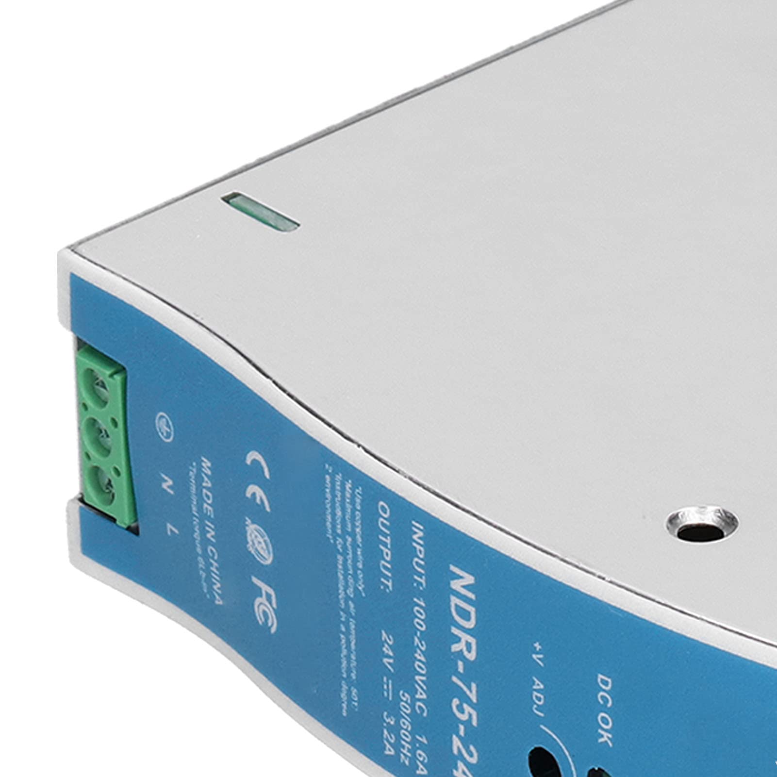 NDR-75-24 Industrial Power Supply 24V 3.2A 76.8W - Stable Rail Power Supply for Automation, CNC Machines & Industrial Equipment