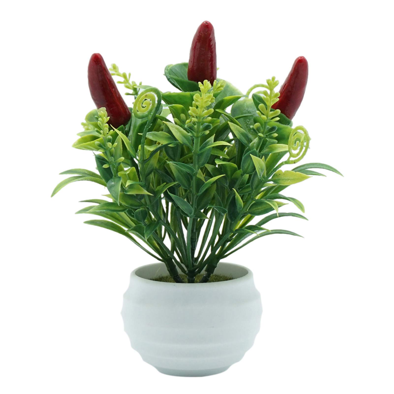 Heaven2017 Artificial Potted Plants - Small Fake Fruit Tree Bonsai with Decorative Pot for Indoor Greenery Decor | Perfect for Home, Office, Kitchen, and Living Room Decoration