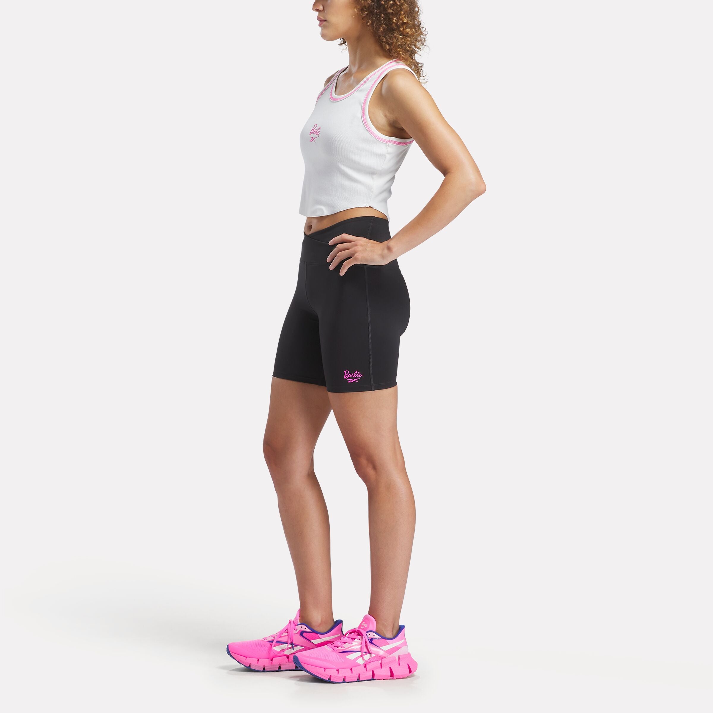 Reebok X Barbie Women's Workout Tank Top - Soft Chalk Pink Athletic Shirt for Gym, Running & Fitness Training