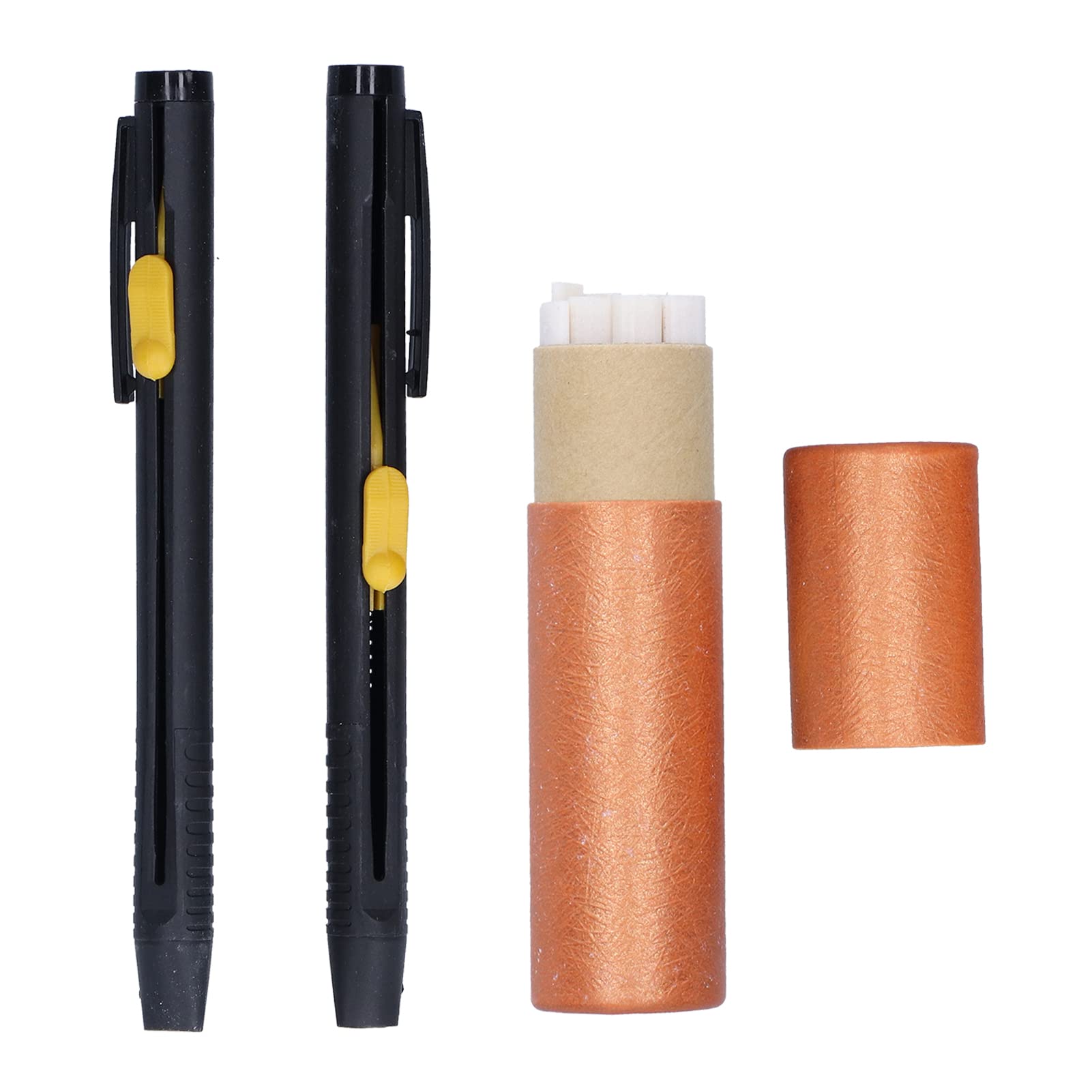 2 Pack Sewing Chalk Pencils - White Tailor's Chalk Fabric Markers with Refills for DIY Sewing, Quilting & Crafting - Perfect for Fabric Marking, Pattern Transfer & Clothing Alterations