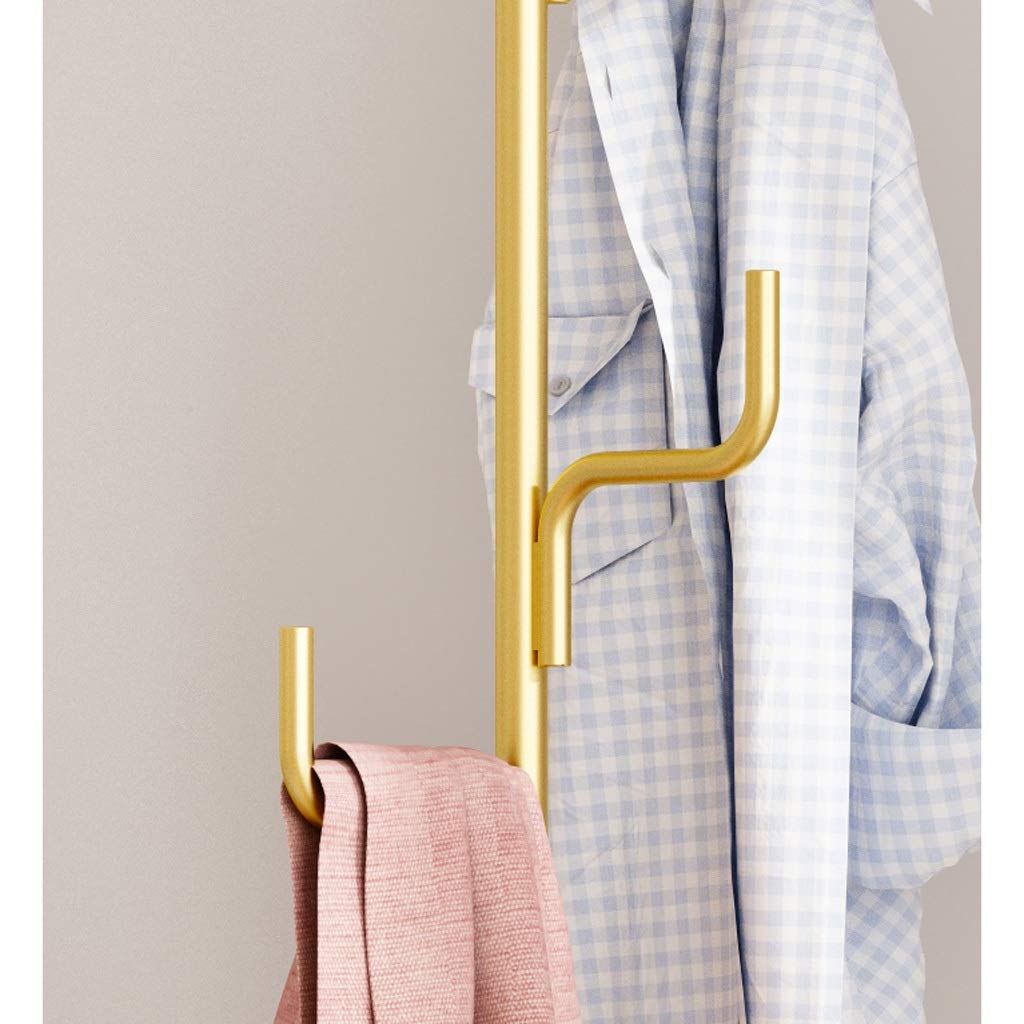 Modern Iron Coat Rack Tree - Gold Entryway Coat Stand with Hooks for Hallway, Bedroom & Mudroom | Space-Saving Hanging Organizer for Jackets, Hats, Scarves & Bags | Durable & Stylish Home Decor