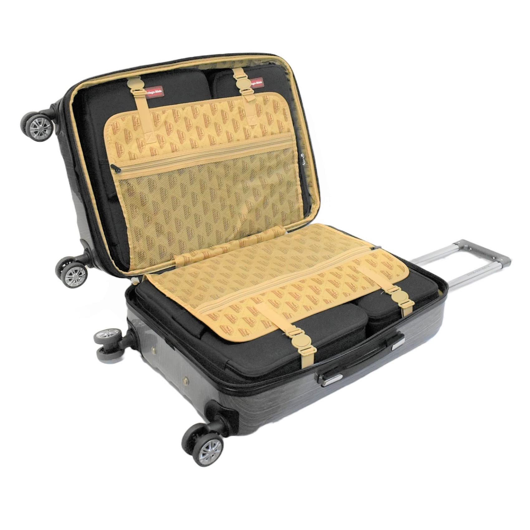 Premium Spinner Wheel Wine Luggage with TSA Lock & Expandable Storage - Silver | Perfect for Air Travel, Wine Tours & Gift Transport