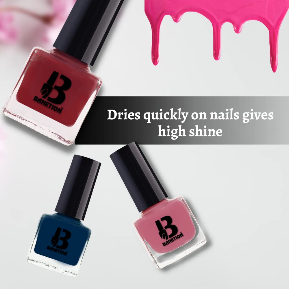BANETION Fast Drying Long Lasting Matte Nail Polish - Vegan, Non-Toxic, Seaweed Enriched Formula - Cookie Matte Finish for Women - Perfect for Everyday Wear, Office, Parties & Special Occasions