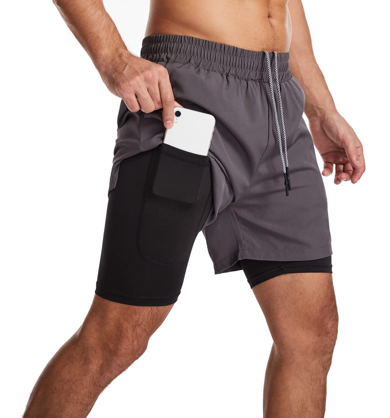 Breathable 2-in-1 Men's Workout Shorts - 5