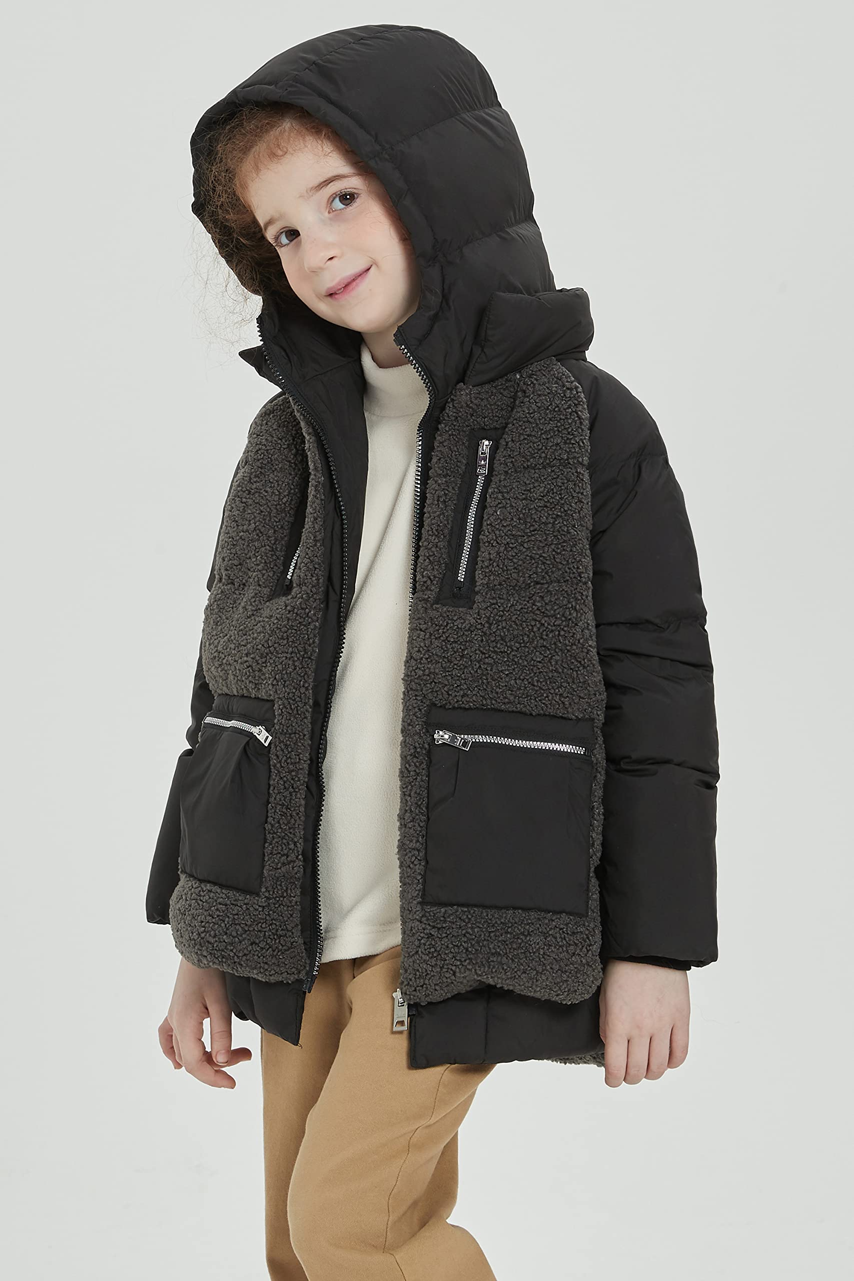 Orolay Kids Hooded Down Puffer Jacket - Quilted Winter Coat for Boys & Girls - Warm & Waterproof for Snow, School & Outdoor Activities
