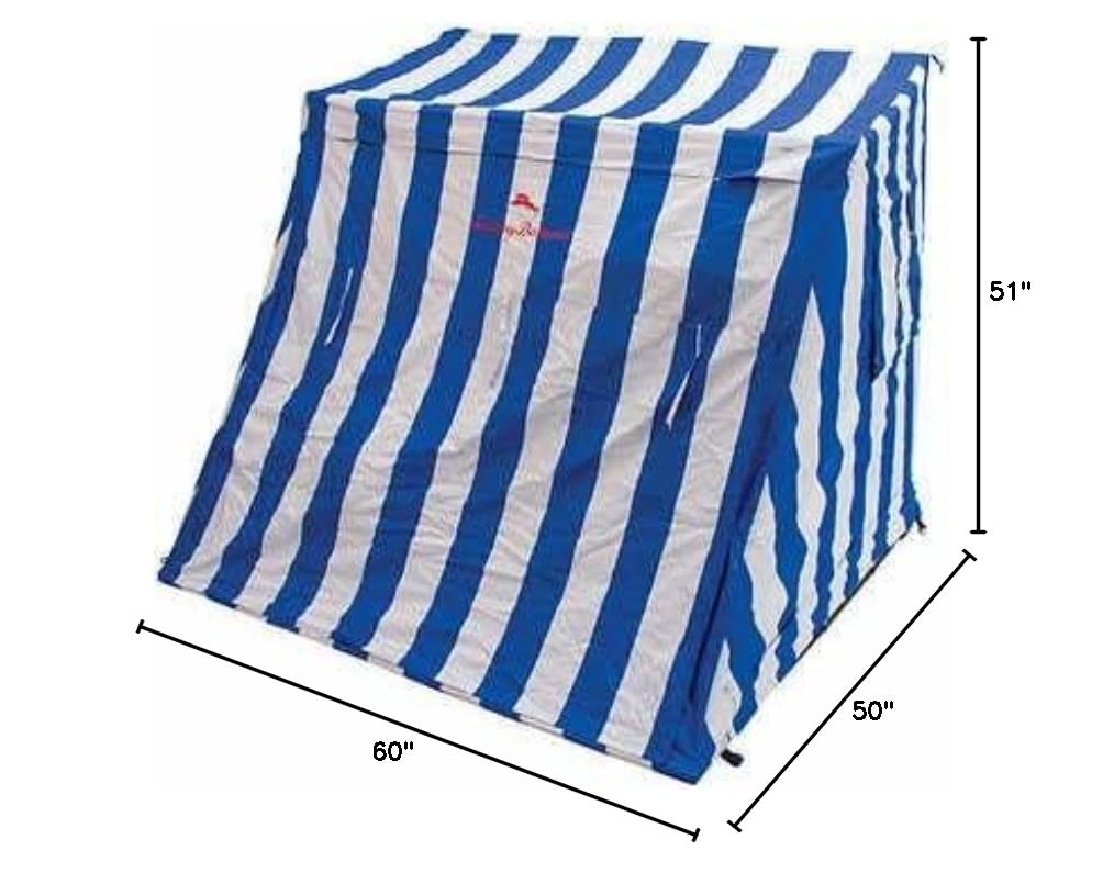 Rio Brands Beach Sun Shelter - Portable Shade Tent for Beach, Camping & Outdoor Activities - UV Protection Blue & White Striped Canopy - Perfect for Family Picnics, Backyard Relaxation & Summer Travel