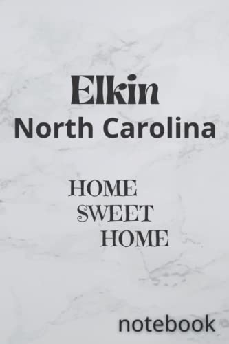 Elkin North Carolina - Home Sweet Home Sign | Rustic Wooden Wall Decor for Farmhouse, Living Room & Entryway