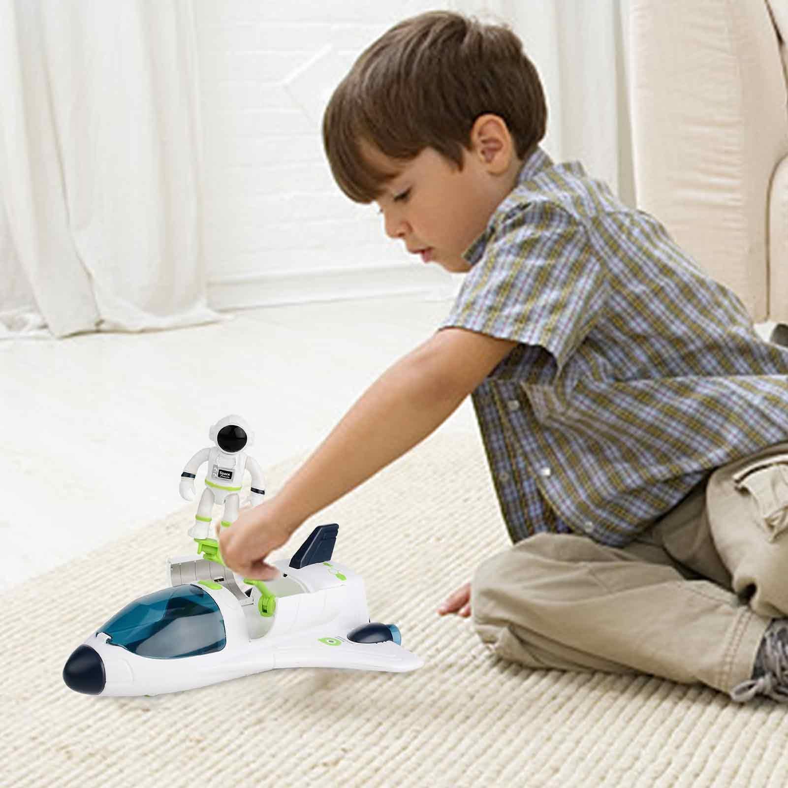Space Rocket Shuttle Astronaut Toys for Kids Ages 3-8 - Light & Sound Spaceship, Rover Adventure Playset - STEM Learning & Imaginative Play for Boys & Girls